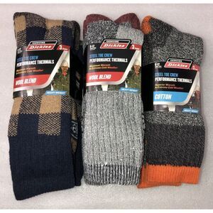9 Pairs of Genuine Dickies Steel Toe Crew Performance Thermal Socks 3 packs NEW